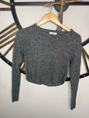 Aritzia Babaton Gray Marled Knit Sweater